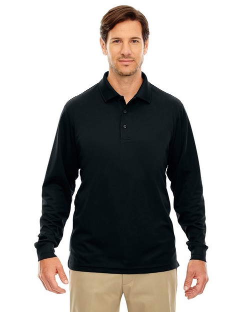 Core365 88192 Pinnacle Mens Performance Long Sleeve Pique Polo ...