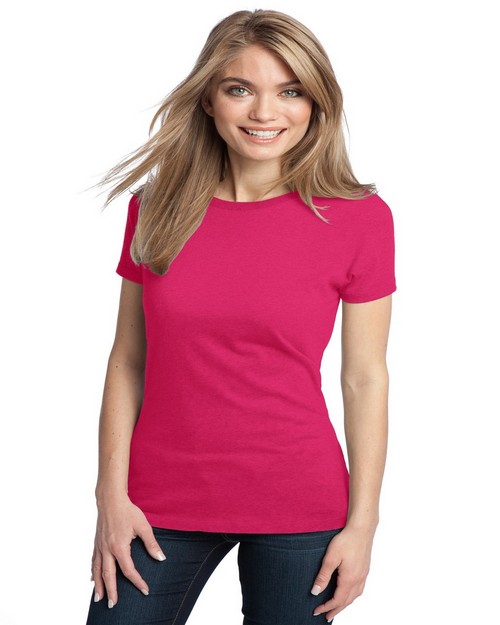 District Made DM104L Ladies Perfect Weight Crew Tee - Apparelnbags.com