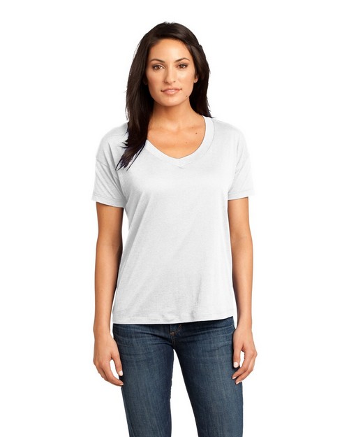 Buy District Made DM480 Ladies Modal Blend Relaxed V-Neck Tee