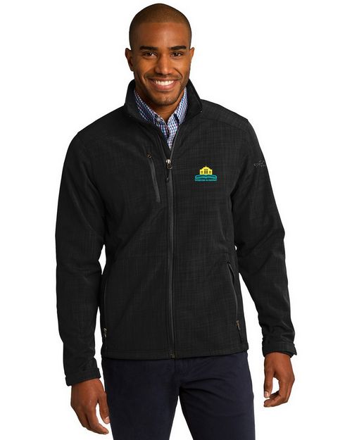 Eddie Bauer Logo Embroidered Shaded Crosshatch Shell Jacket at ...