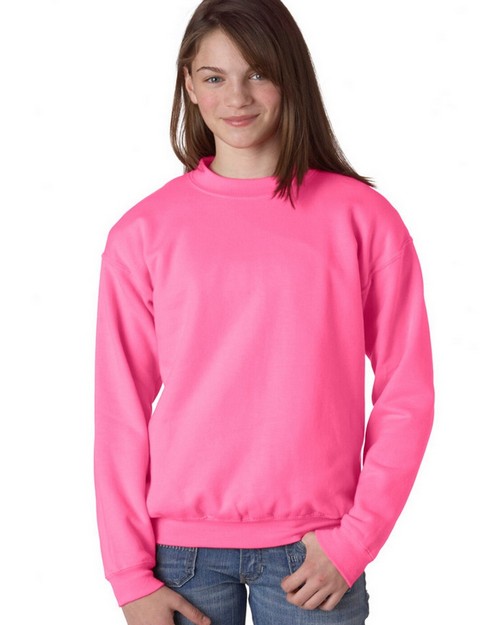 Gildan 18000B Youth Fleece Crew SweatShirt - ApparelnBags.com