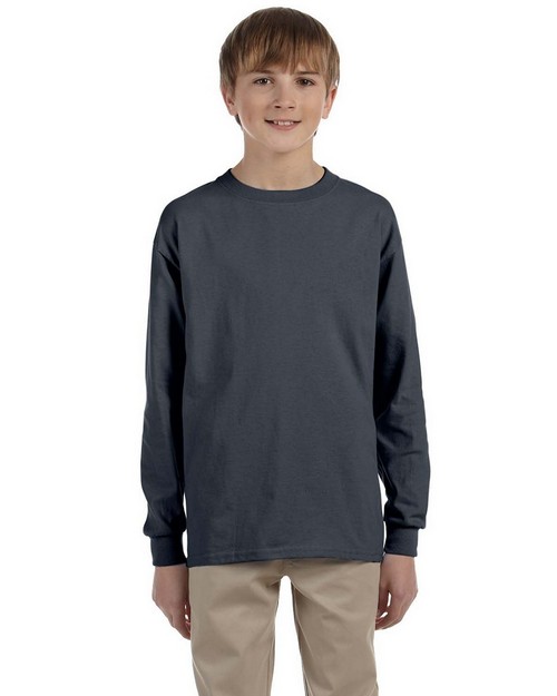 Gildan G240B Youth Ultra Cotton Long Sleeve T Shirt - ApparelnBags.com