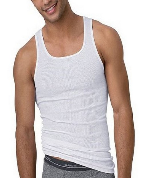 white beater tshirt