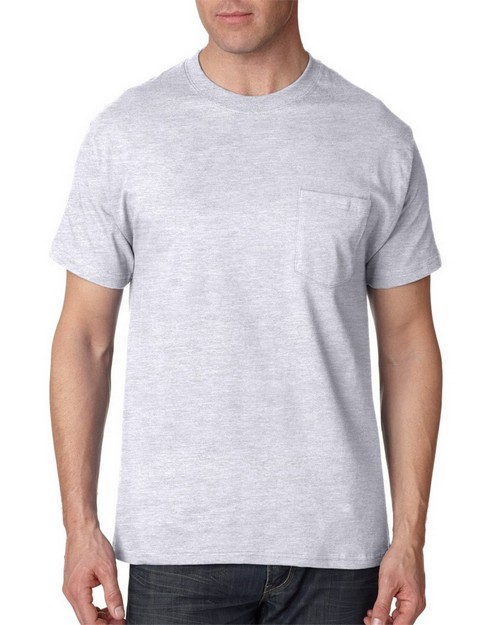 Hanes 5190 100% Cotton Pocket Tee - ApparelnBags.com