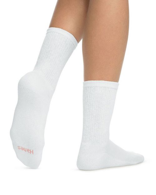 Hanes cushioned womens crew athletic socks 10 pack