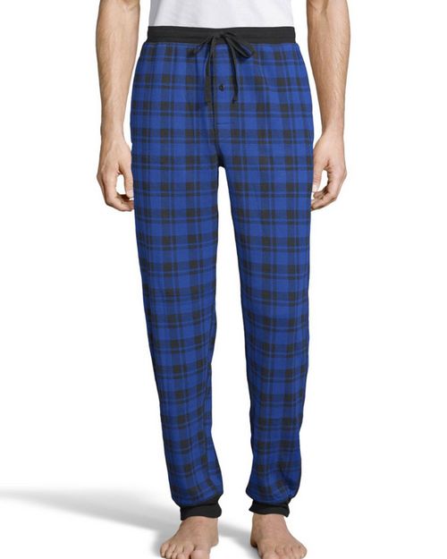 hanes men's thermal waffle knit jogger pants