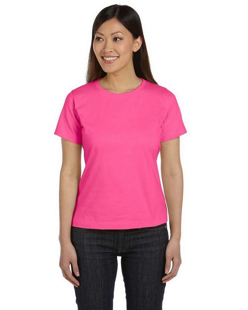 LAT 3580 Women Ringspun Scoop Neck T-Shirt - ApparelnBags.com