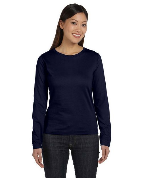 LAT 3588 Womens Ringspun Long-Sleeve T-Shirt - ApparelnBags.com