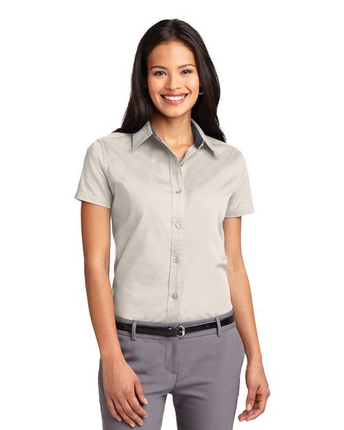 port authority women's short sleeve easy care shirt