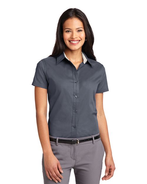 port authority women's short sleeve easy care shirt