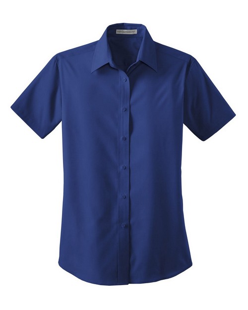 Port Authority L633 Ladies Short Sleeve Value Poplin Shirt ...