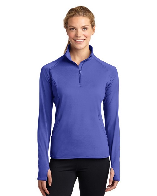 Sport-Tek LST850 Ladies Sport-Wick Stretch 1/2-Zip Pullover by Port ...