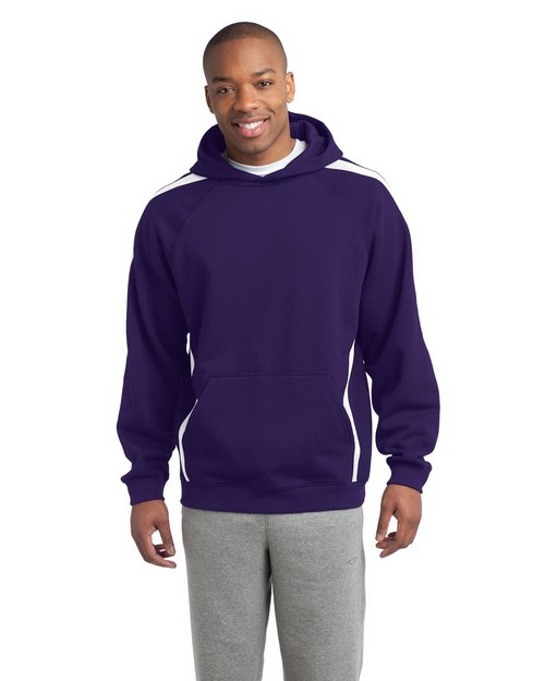 SportTek ST265 Sleeve Stripe Pullover Hooded Sweatshirt by Port