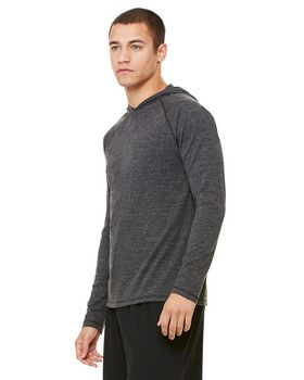 All Sport M3101 Men's Performance Triblend Jersey Long-Sleeve Hooded Pullover