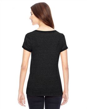 Alternative 01913E Ladies Eco-Mock Twist Ideal Ringer T-Shirt