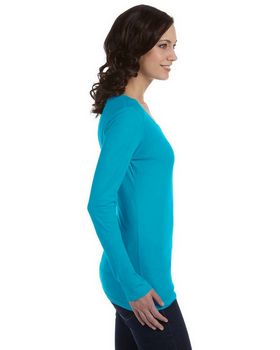 Anvil 399 Women's Sheer Long-Sleeve Scoop Neck T-Shirt