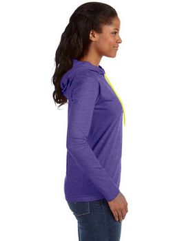 Anvil 887L Women's Ringspun Long Sleeve Hooded T Shirt