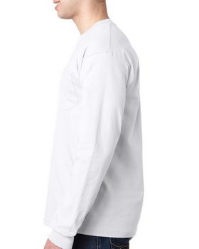 Bayside BA8100 Men's Long-Sleeve Tee with Pocket