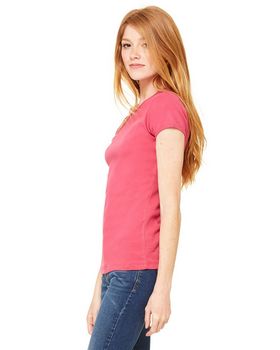 Bella + Canvas 1001 Women's Stretch Rib Short-Sleeve T-Shirt