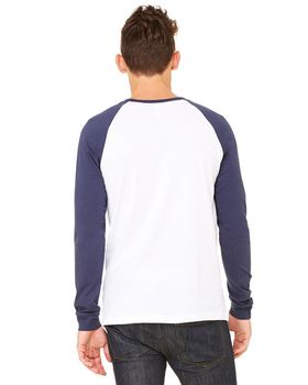 Bella + Canvas 3000C Men's Jersey Long-Sleeve Baseball T-Shirt