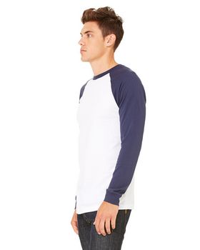 Bella + Canvas 3000C Men's Jersey Long-Sleeve Baseball T-Shirt
