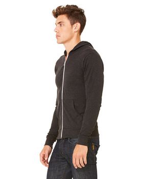 Bella + Canvas 3939 Unisex Triblend Full Zip Lightweight Hoodie