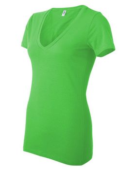 Bella + Canvas 6035 Women's Jersey Deep V-Neck Tee