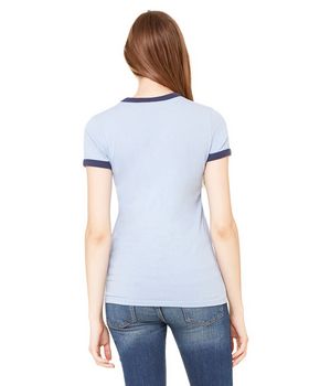 Bella + Canvas B6050 Women's Jersey Short-Sleeve Ringer T-Shirt