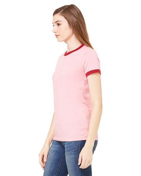 Bella + Canvas B6050 Women's Jersey Short-Sleeve Ringer T-Shirt