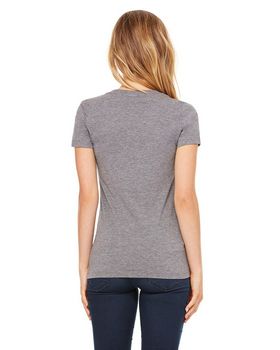 Bella + Canvas B8435 Women's Triblend Short-Sleeve Deep V-Neck Tee