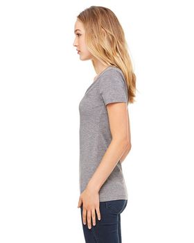 Bella + Canvas B8435 Women's Triblend Short-Sleeve Deep V-Neck Tee