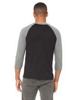 Bella + Canvas C3200 3/4-Sleeve Blended Unisex Baseball Tee