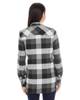 Burnside B5210 Women's Plaid Boyfriend Flannel