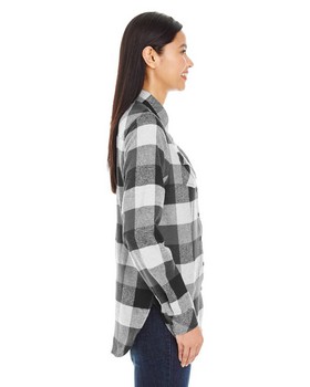 Burnside B5210 Women's Plaid Boyfriend Flannel