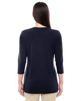 Devon & Jones DP184W Women's Perfect Fit Bracelet Length V-Neck Top