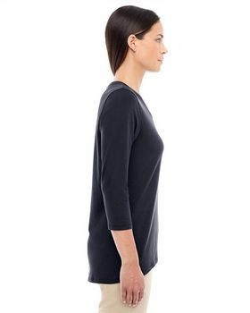 Devon & Jones DP184W Women's Perfect Fit Bracelet Length V-Neck Top