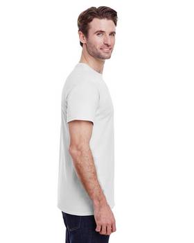 Gildan G500 Unisex 5 3 Oz Heavy Cotton Adult T Shirt ApparelnBags Com   Gildan G500 White Side 1 