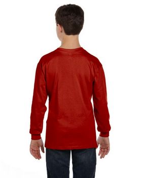 Hanes 5546 Youth Tagless Long Sleeve T Shirt