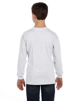 Hanes 5546 Youth Tagless Long Sleeve T Shirt