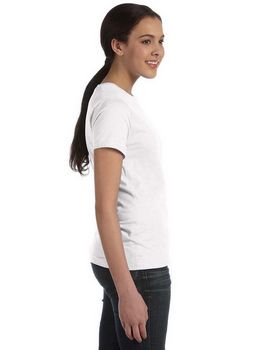 Hanes SL04 Women's Silver For Her Classic Fit Ringspun T-Shirt