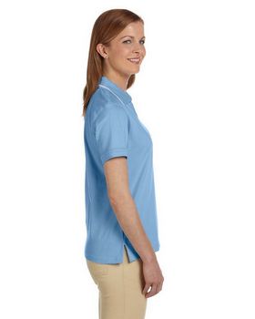 Harriton M140W Ladies Cotton Jersey Short-Sleeve Polo with Tipping