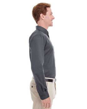 Harriton M581 Men's Foundation 100% Cotton Twill Shirt with Teflon