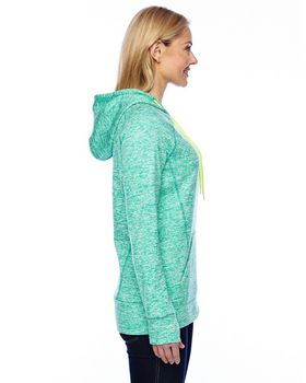 J America J8616 Women's Cosmic Contrast Pullover Hooded Fleece