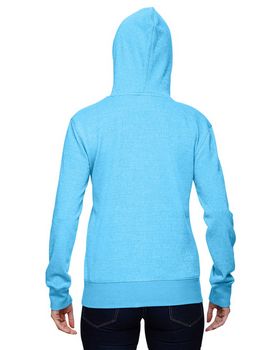 J America J8860 Ladies Glitter French Terry Hooded Fleece Pullover