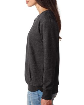 J America J8867 Women's Glitter Crew Pullover