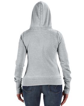 J America JA8913 Ladies Zen Full Zip Fleece Hood