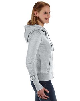 J America JA8913 Ladies Zen Full Zip Fleece Hood