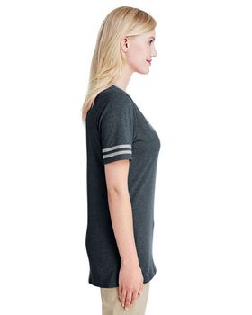 Jerzees 602WVR Ladies Tri-Blend Varsity V-Neck T-Shirt