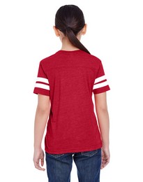 Lat 6137 Youth Fine Jersey Football Tee