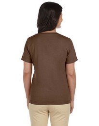 LAT L3587 Women's Combed Ringspun Jersey V-Neck T-Shirt